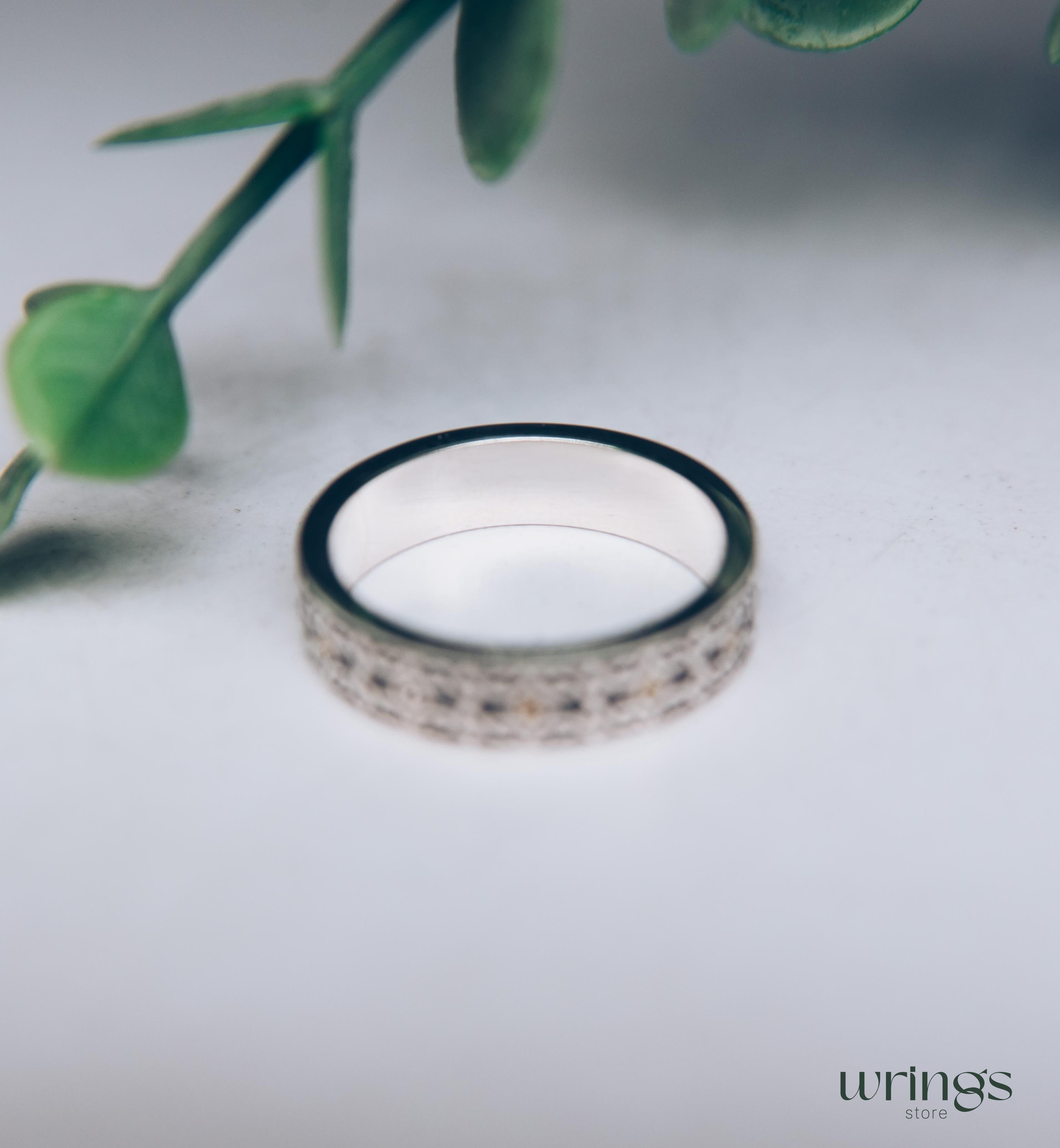 Viking Design Ring for Women with Citrines Silver