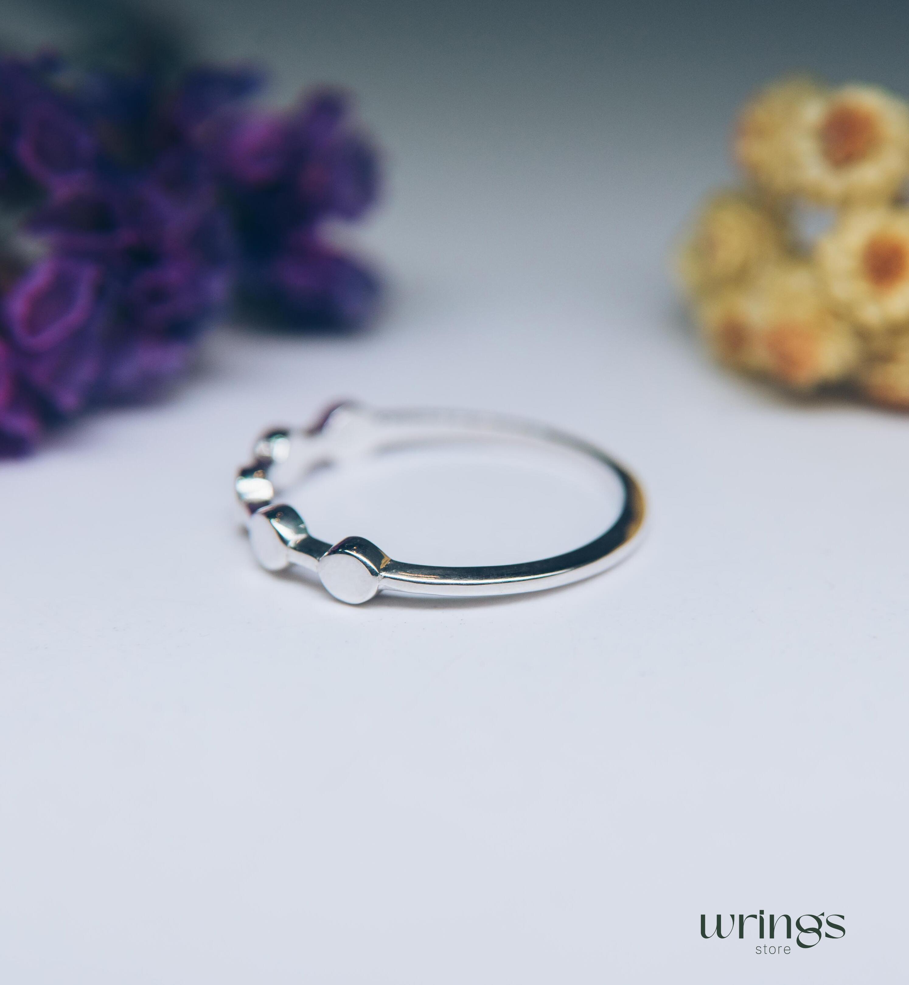Minimalist Dot Band Aesthetic Everyday Ring for Women