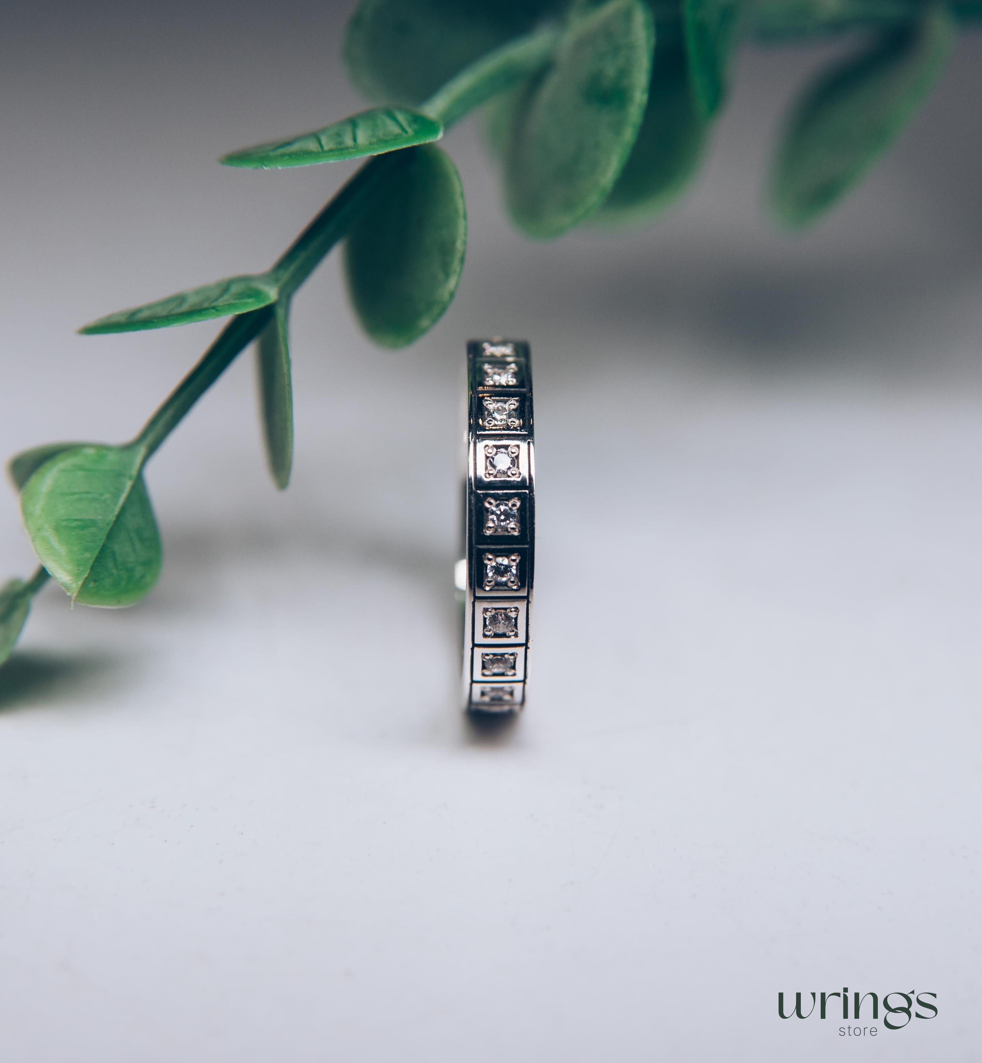Classic Style Eternity Band Diamonds CZ Multi Stone Ring