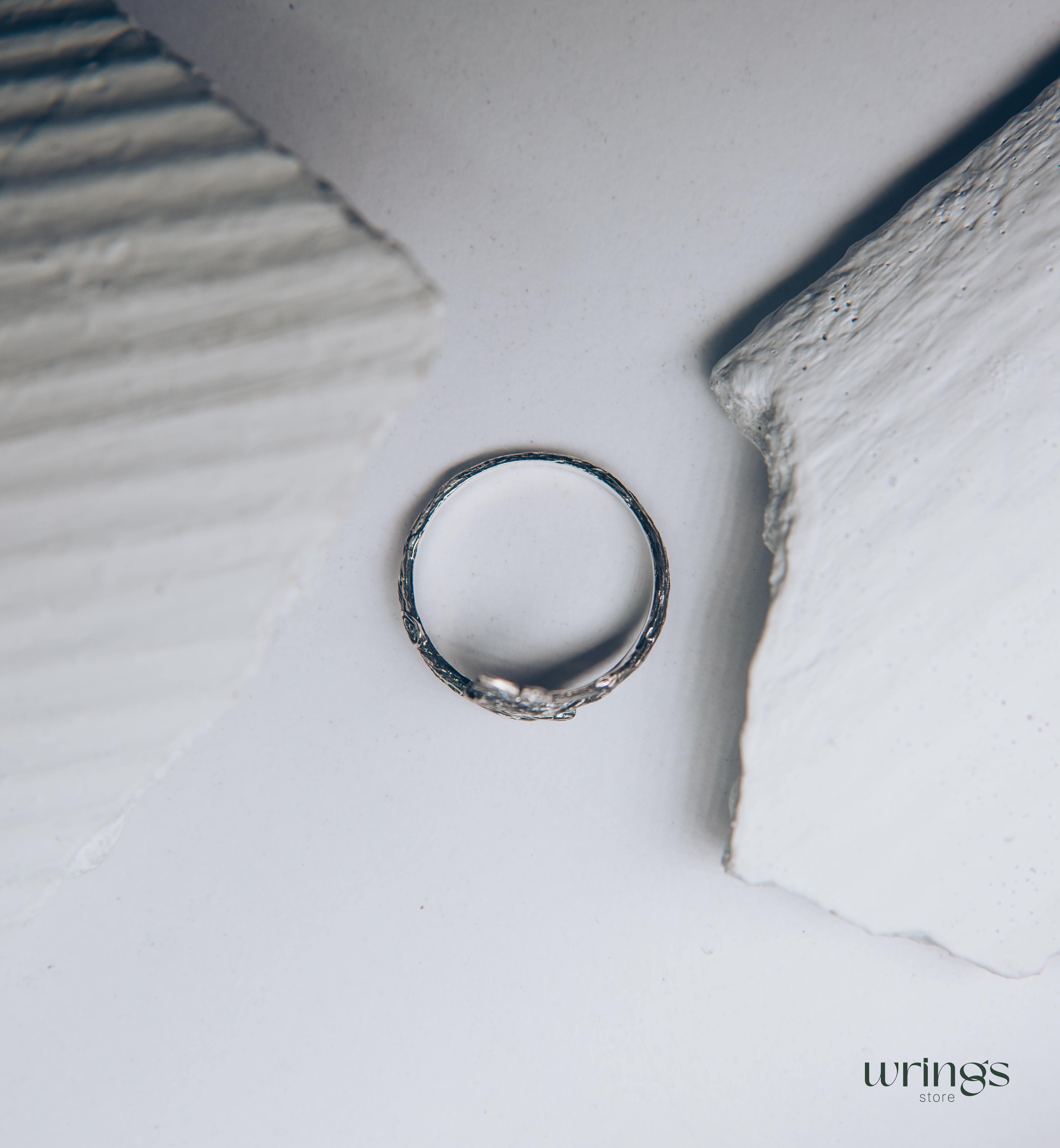 Branch and Leaves with Cubic Zirconia Womens Ring