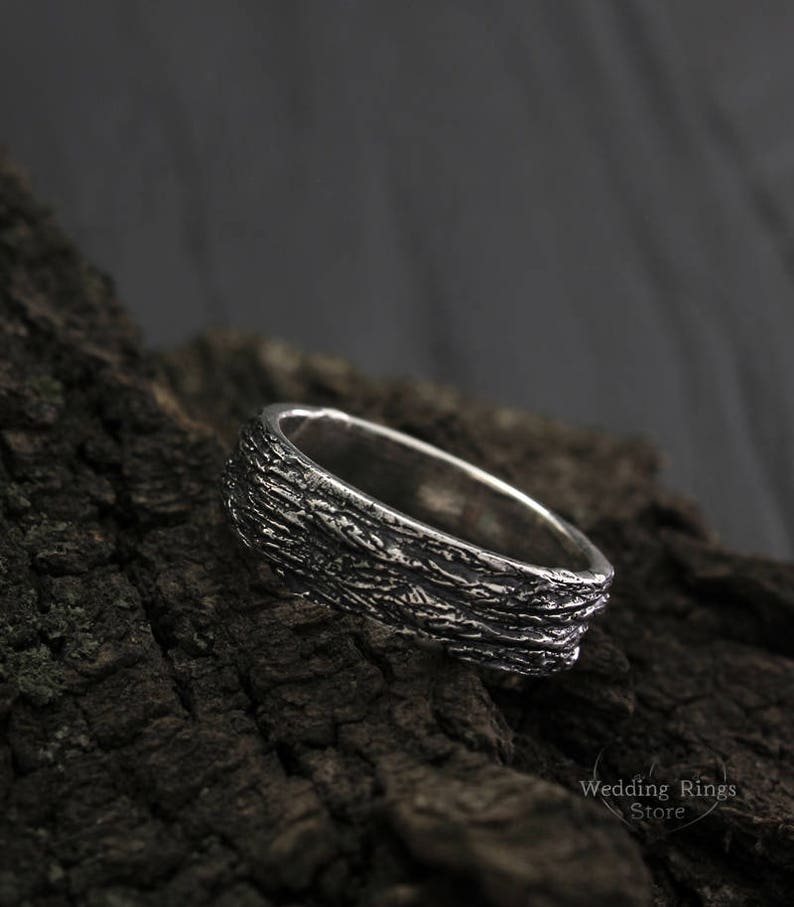 Custom initials Family Heart Wedding Band in Solid Silver