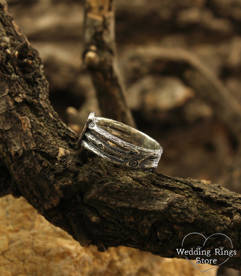 Unique Silver Men's Shield Ring with a Personalized Letter