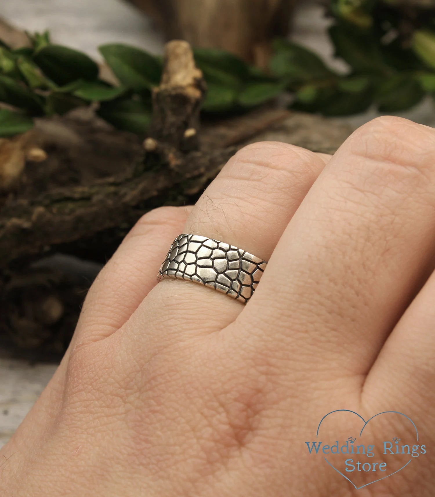 Skin Sterling Silver Wedding Band — Unique Wedding Ring