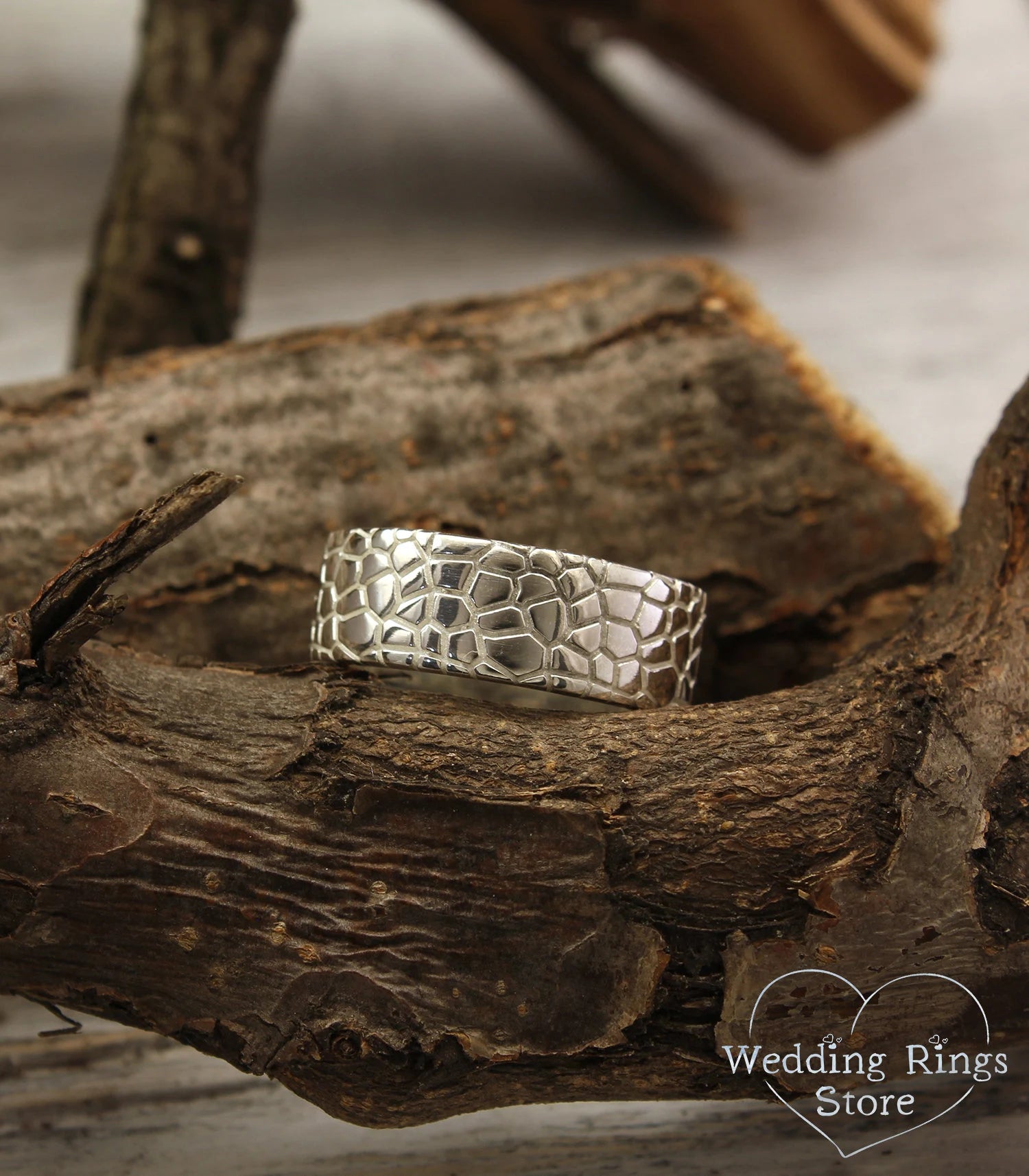 Skin Sterling Silver Wedding Band — Unique Wedding Ring