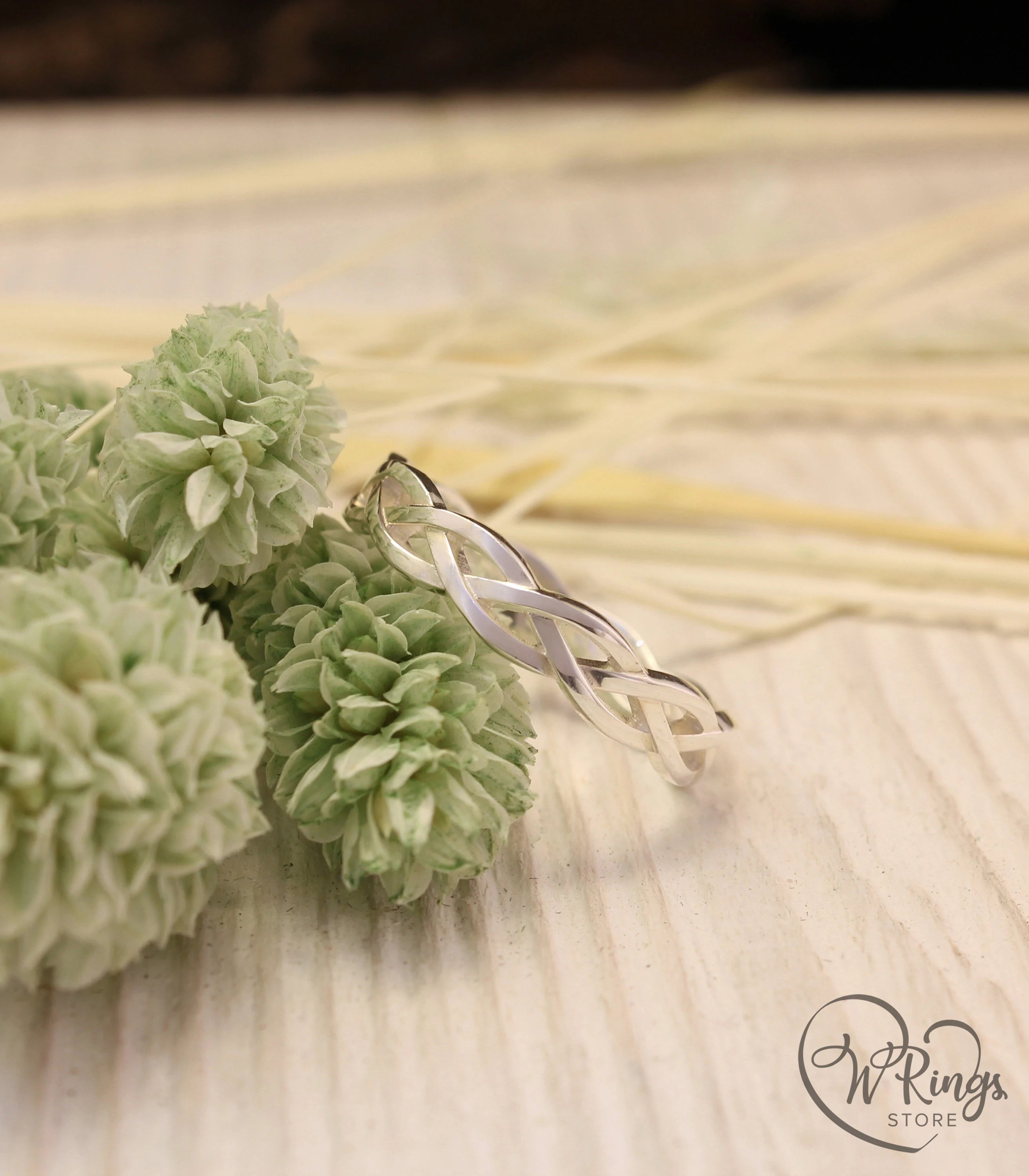 Interwoven Sterling SilverBand — Unisex Braided Ring