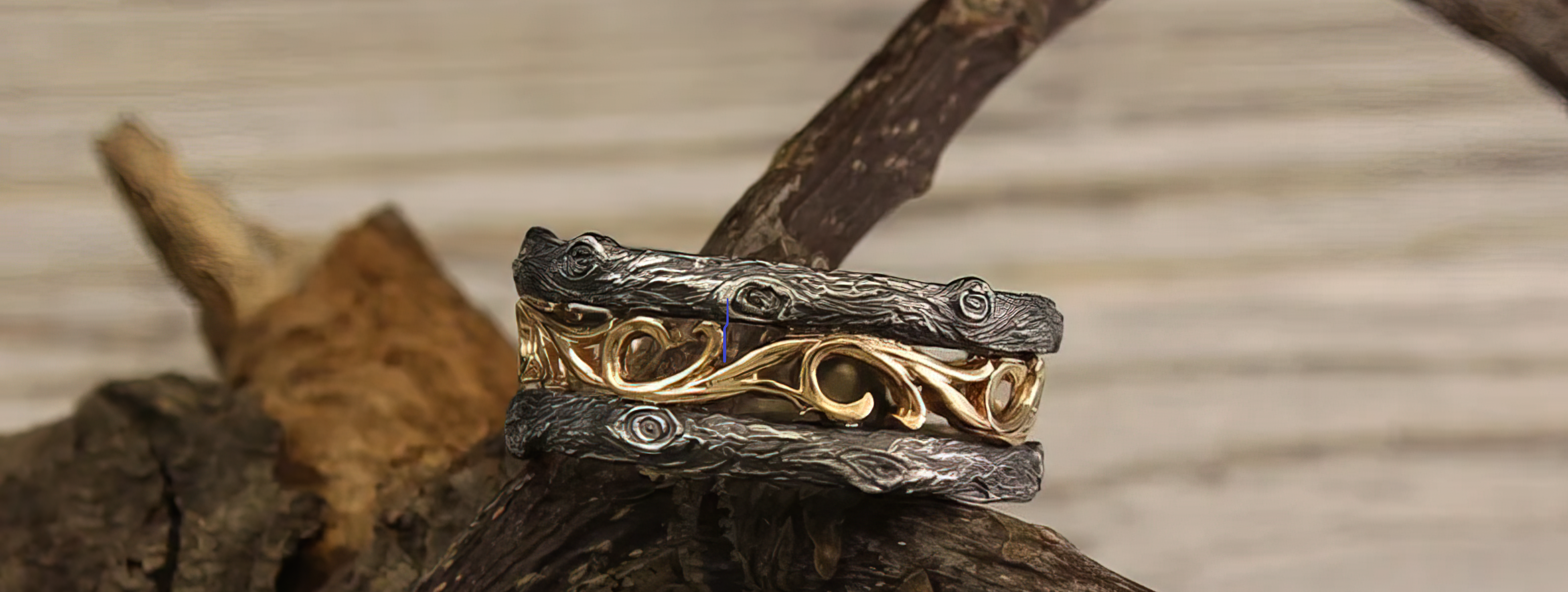 Vine wedding bands