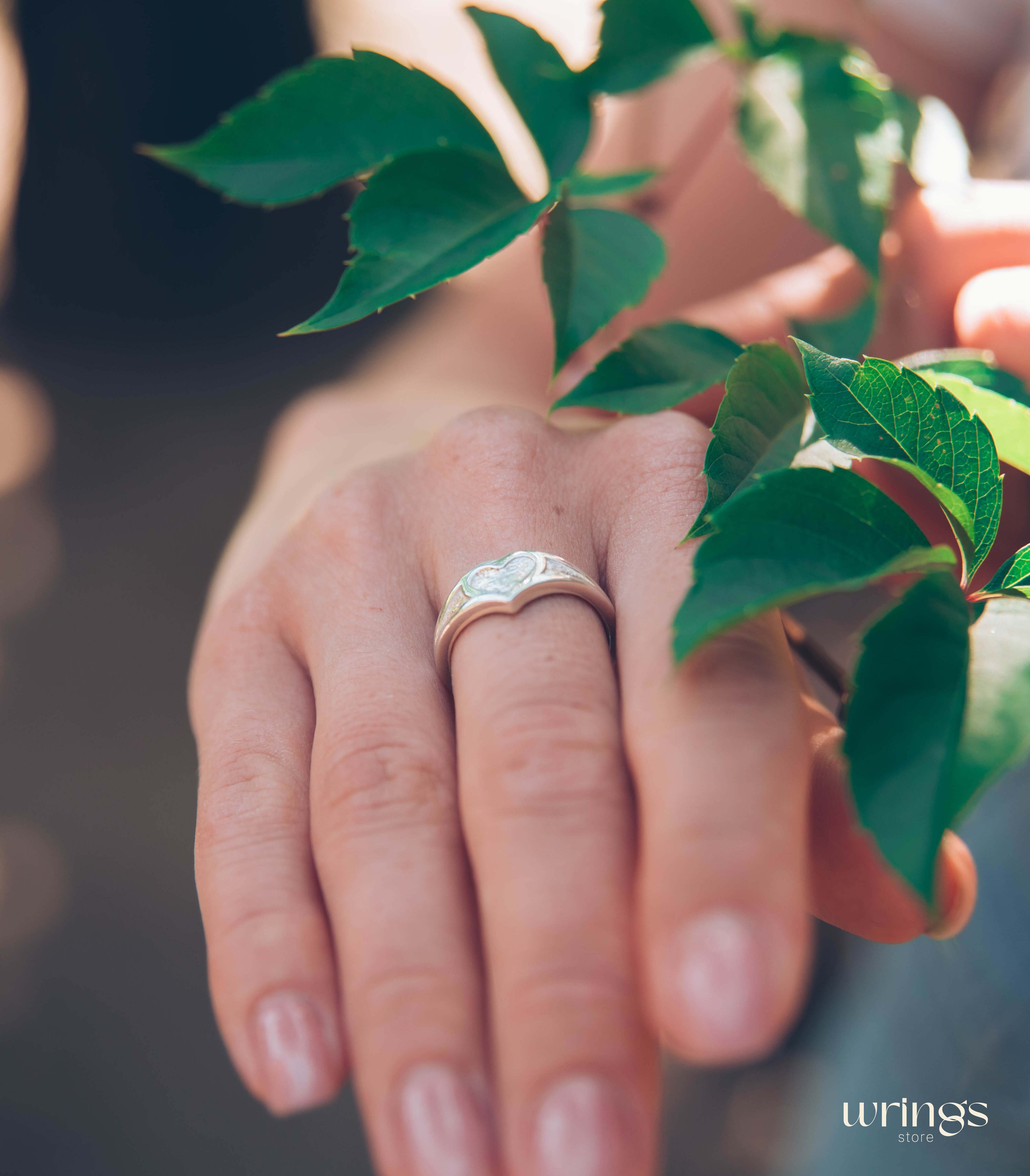 Unique Silver Heart Shaped Promise Ring for Women