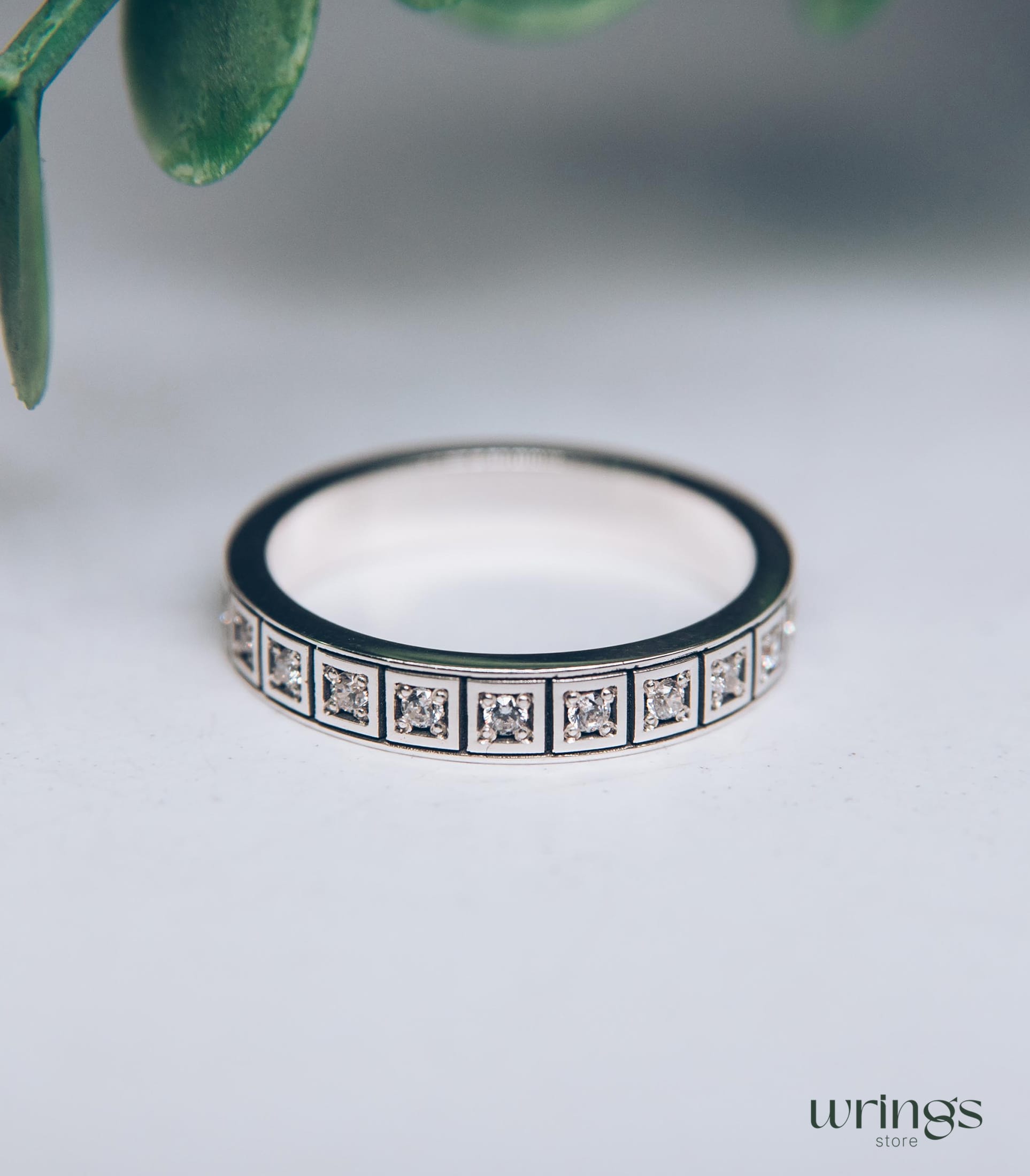 Classic Style Eternity Band Diamonds CZ Multi Stone Ring