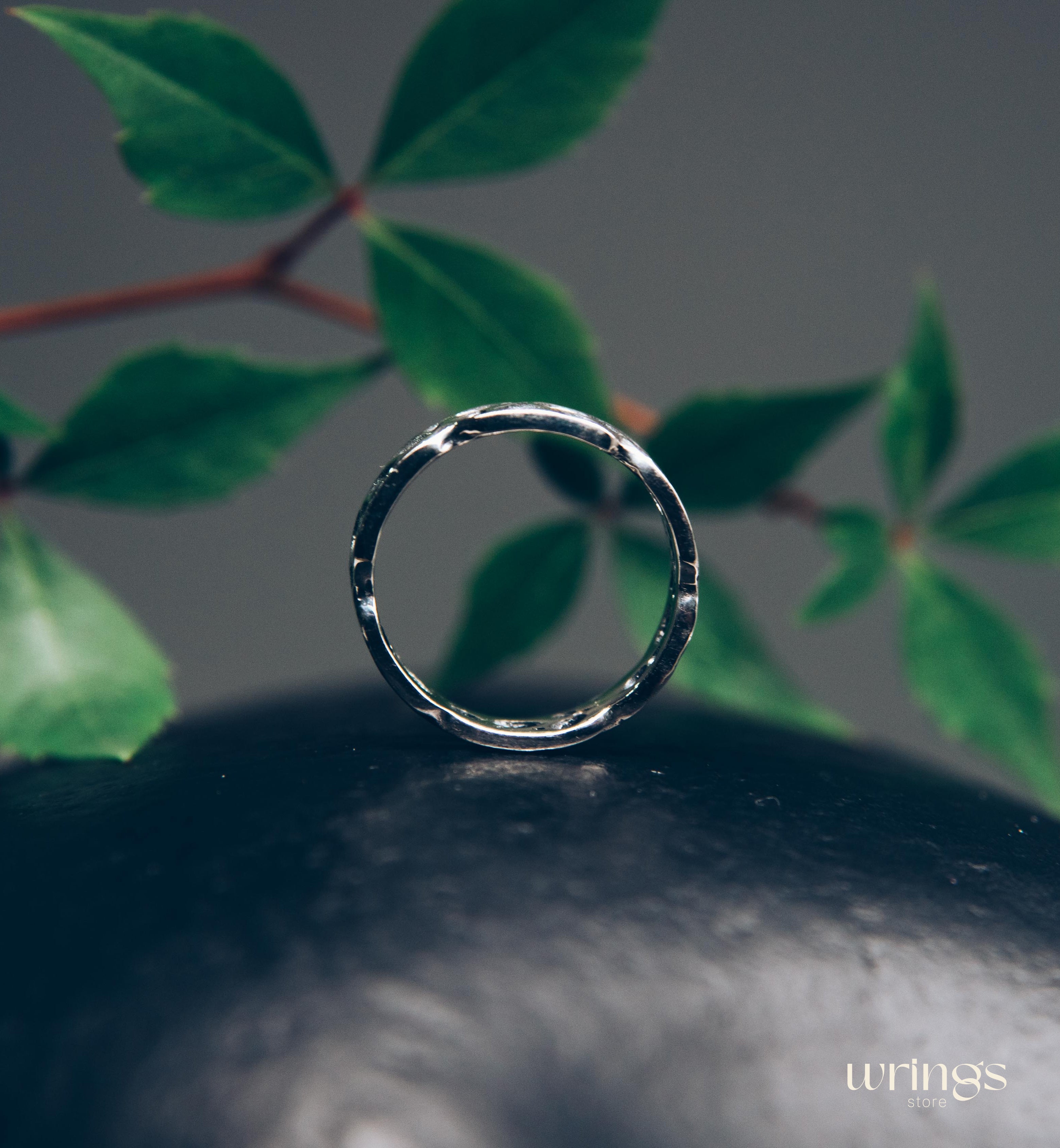 Nautical Holes Silver Women's Ring in Ocean Style
