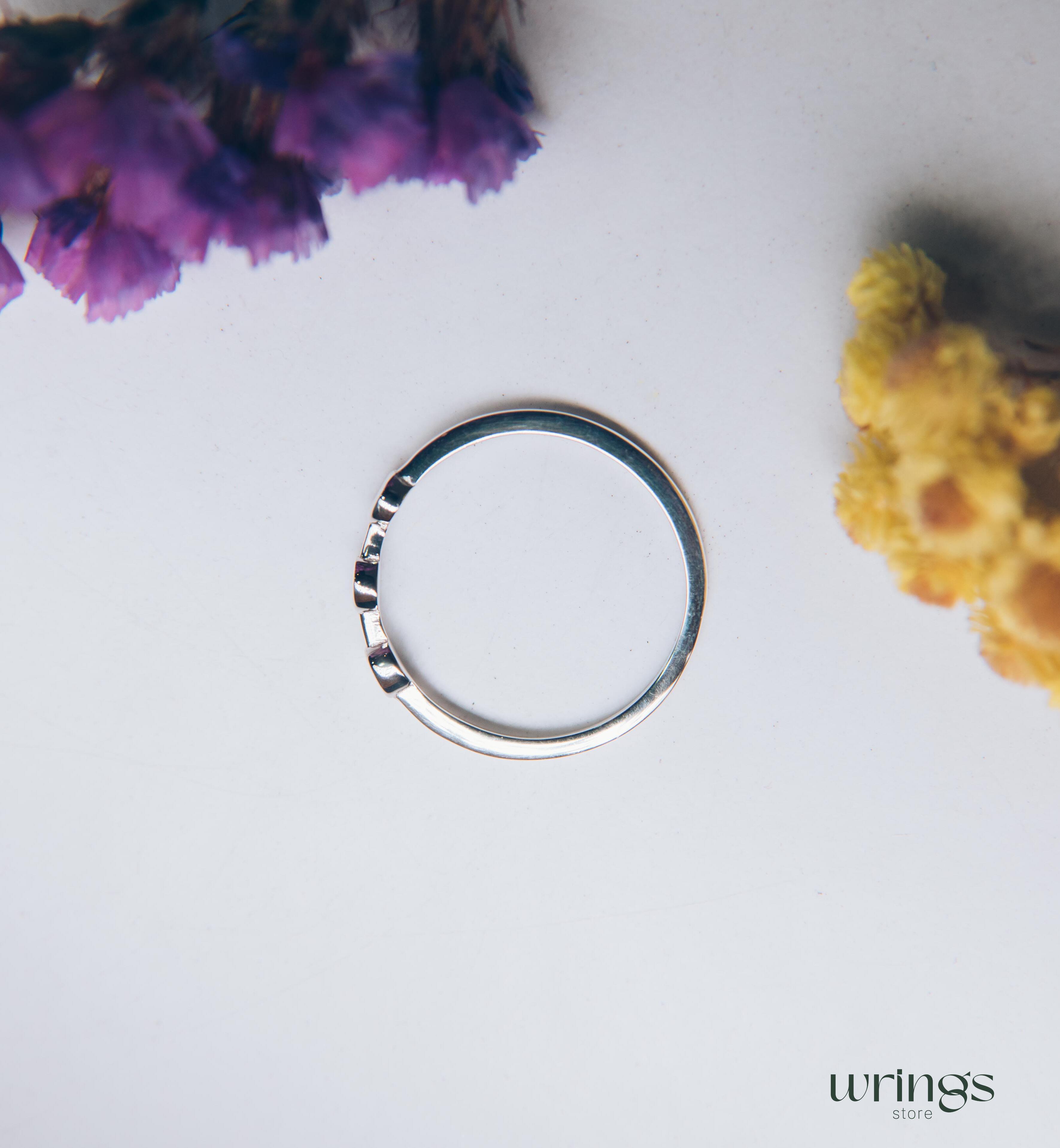 Pretty Three Dots Minimalist Silver Ring for Women