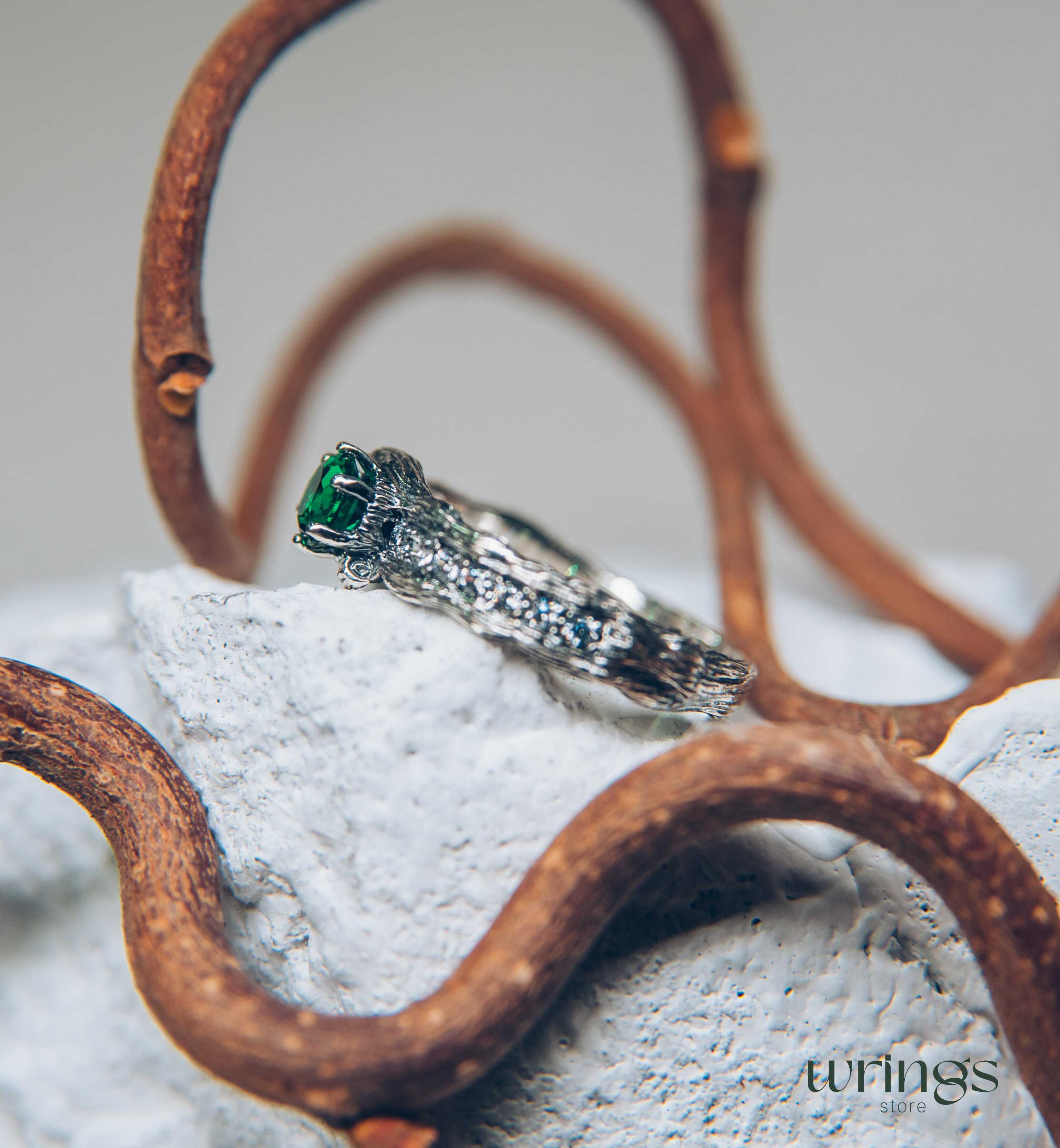 Gorgeous Emerald Ring with multiple Accent Stones