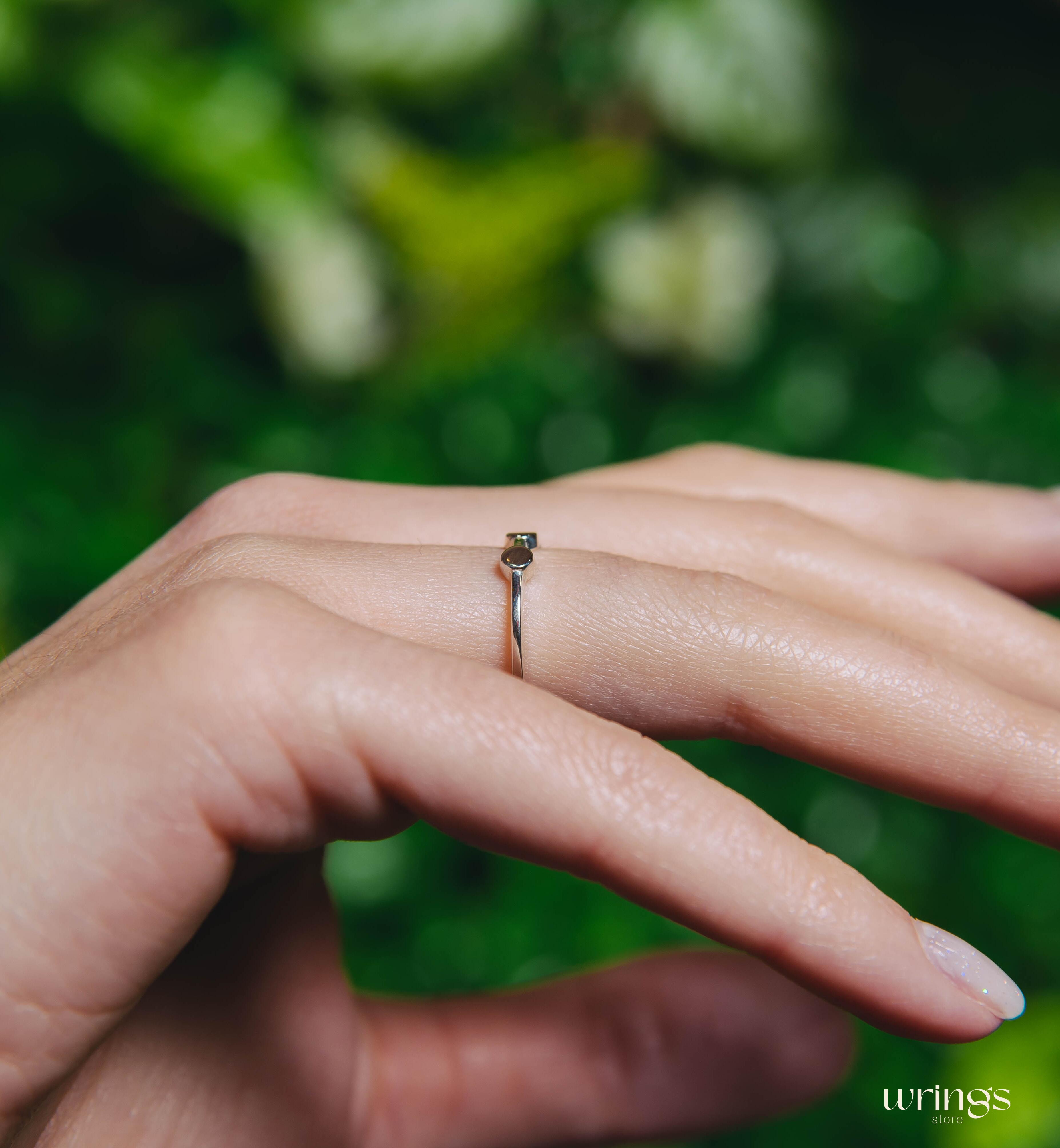 Pretty Three Dots Minimalist Silver Ring for Women