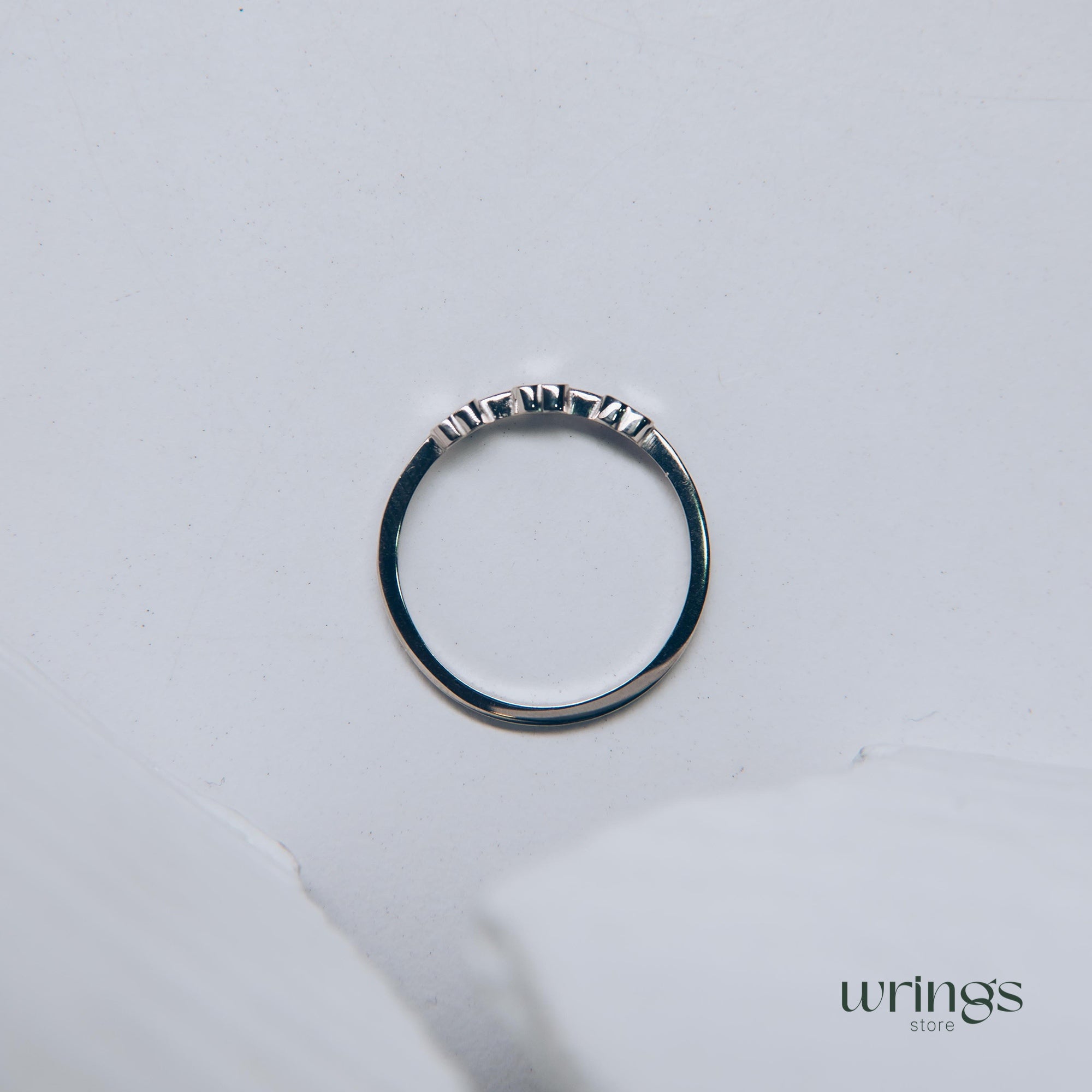 Three Hearts Silver Minimalist Promise Ring for Her