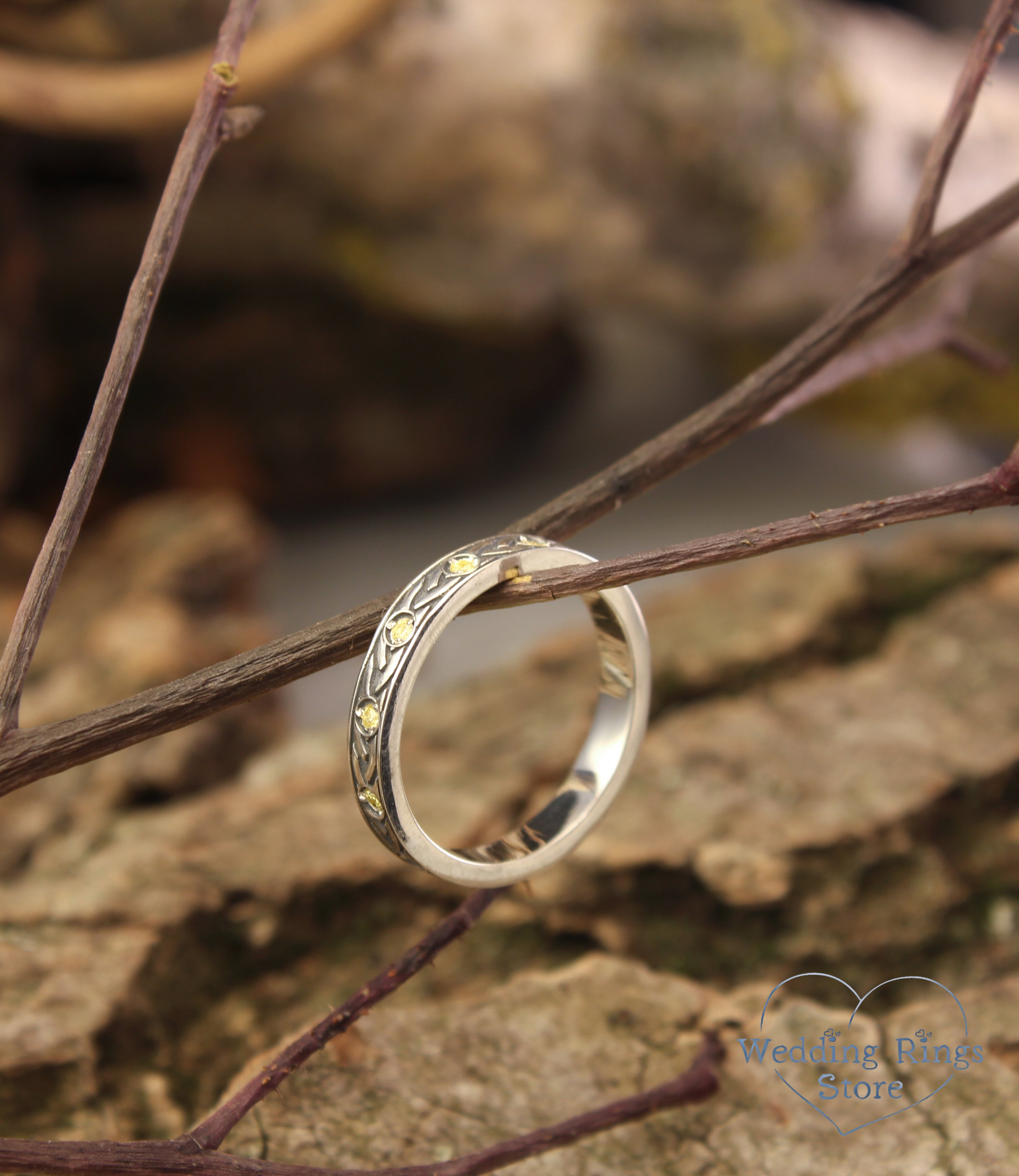 Trendy Silver Celtic Knot Ring Multi Gemstone with Citrines