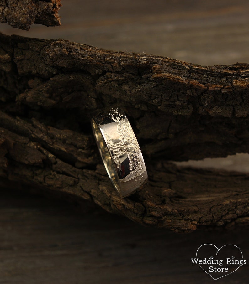 Tree of Life Ring — Sterling Silver Nature Wedding Band