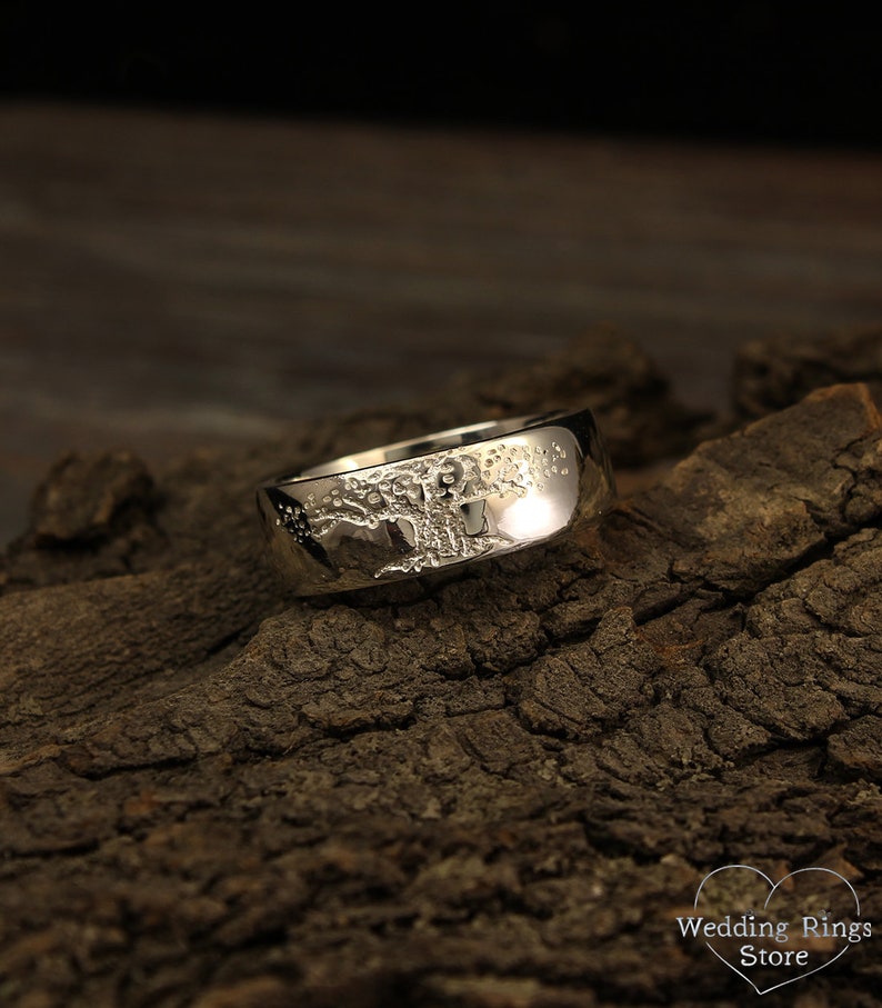 Tree of Life Ring — Sterling Silver Nature Wedding Band