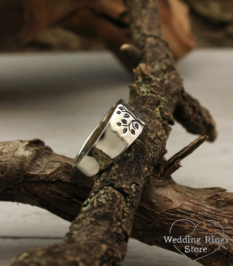 Tree of life Sterling Silver Wedding Band Ring