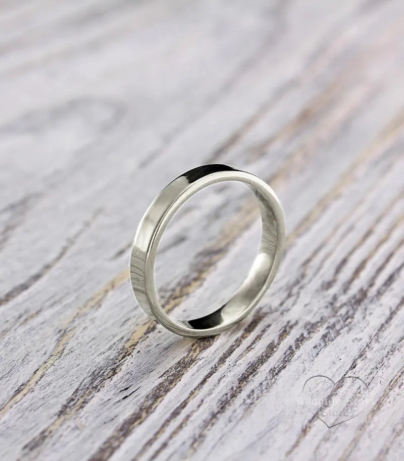 Silver Plain Wedding Band for Him & Her 3mm