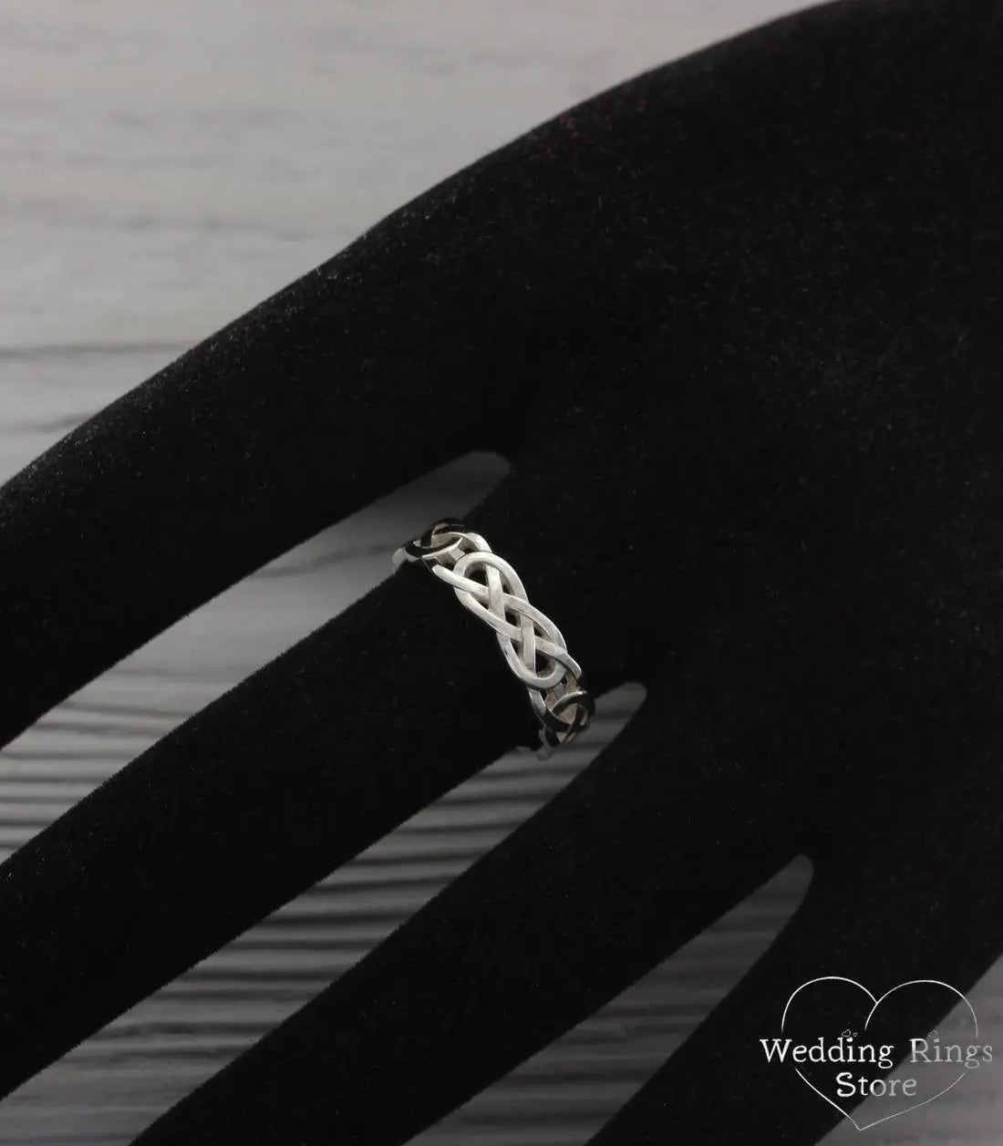 Twisted Celtic Wedding Band — Medieval patterned Irish Ring