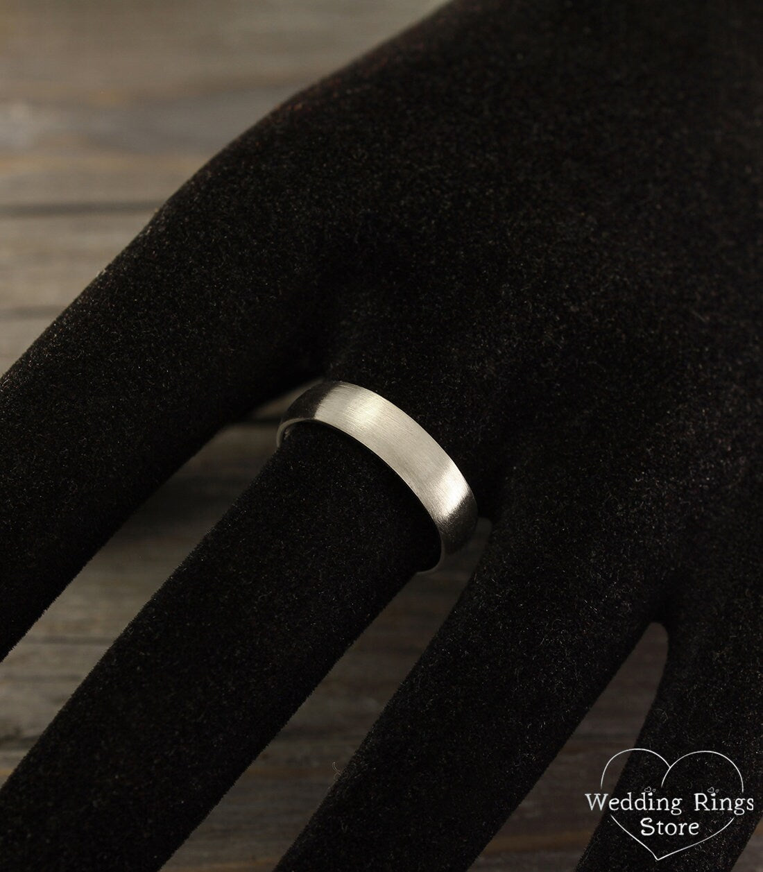 Matte Simple Silver Wedding Band for Men and Women 5mm