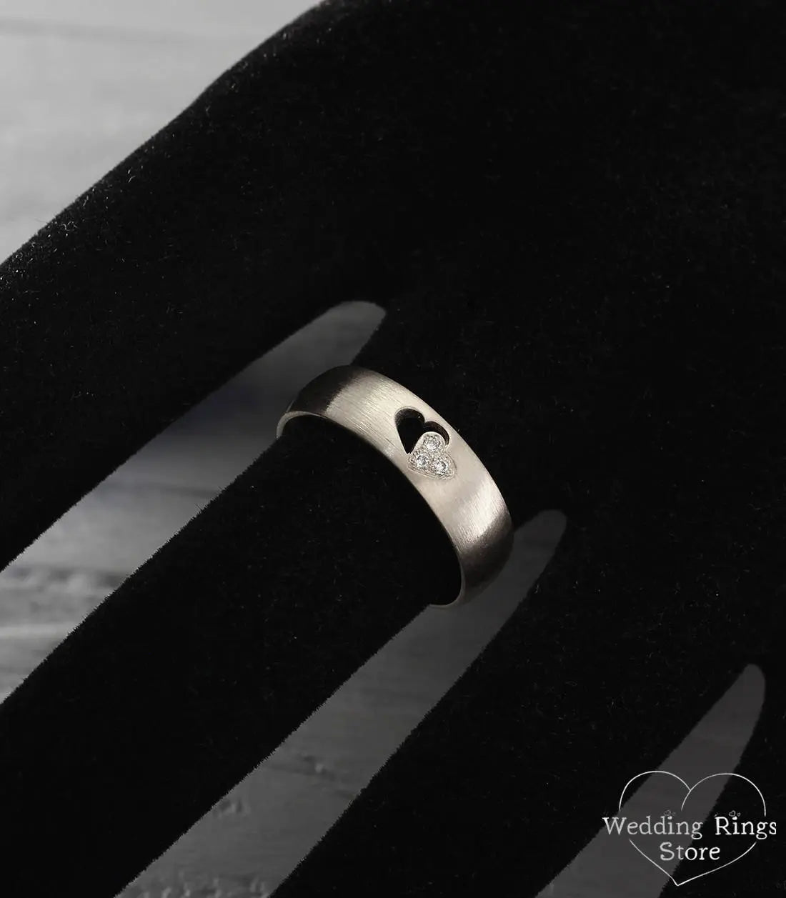 Traditional Plain Diamond Wedding Bands Set for Couples