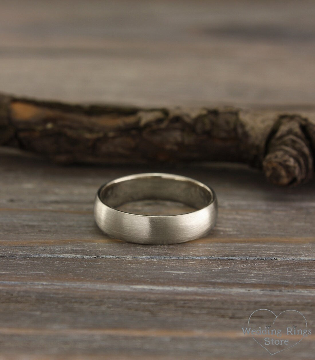 Matte Simple Silver Wedding Band for Men and Women 5mm