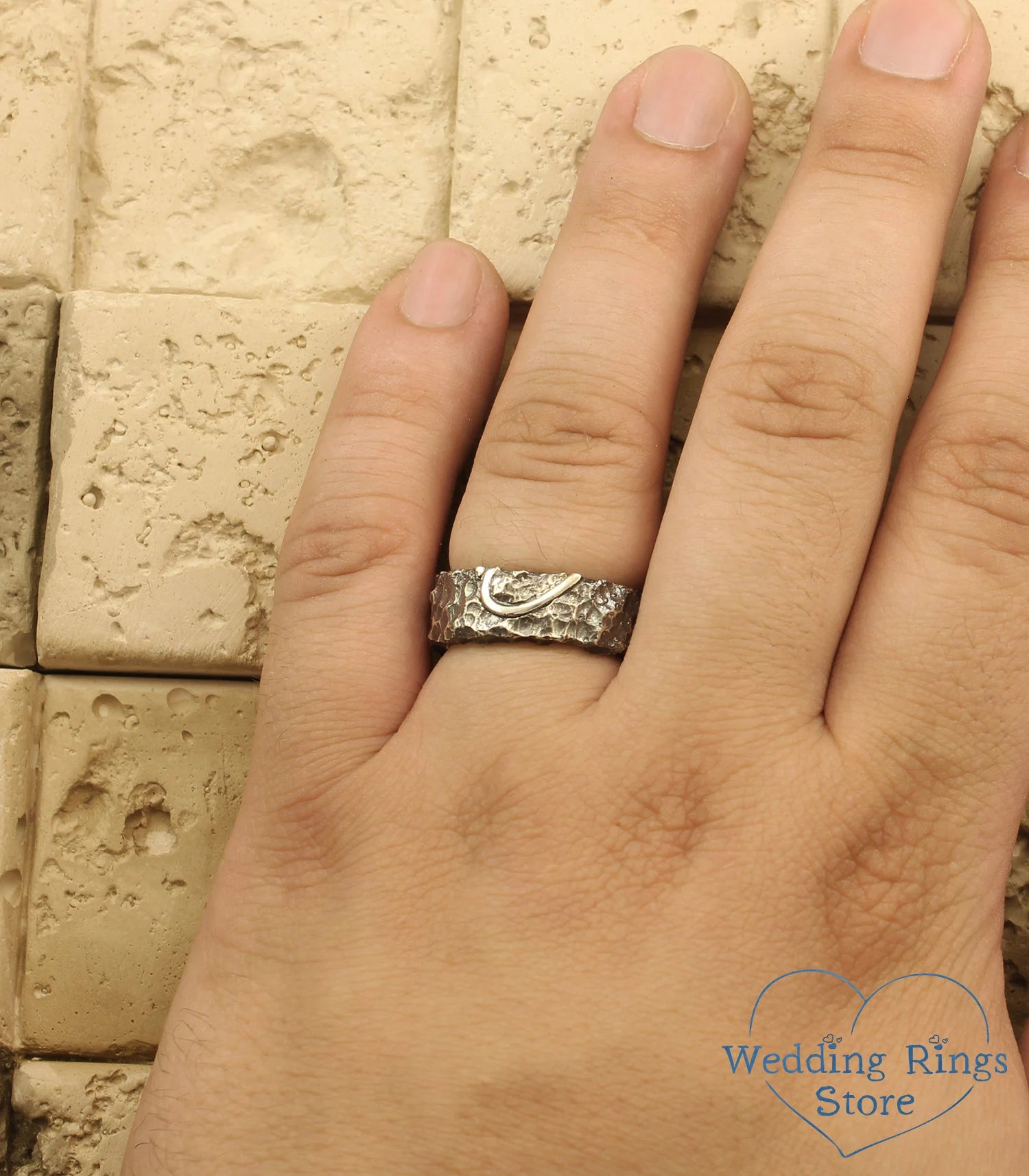 Wild Heart Matching Wedding Bands Set for Couples