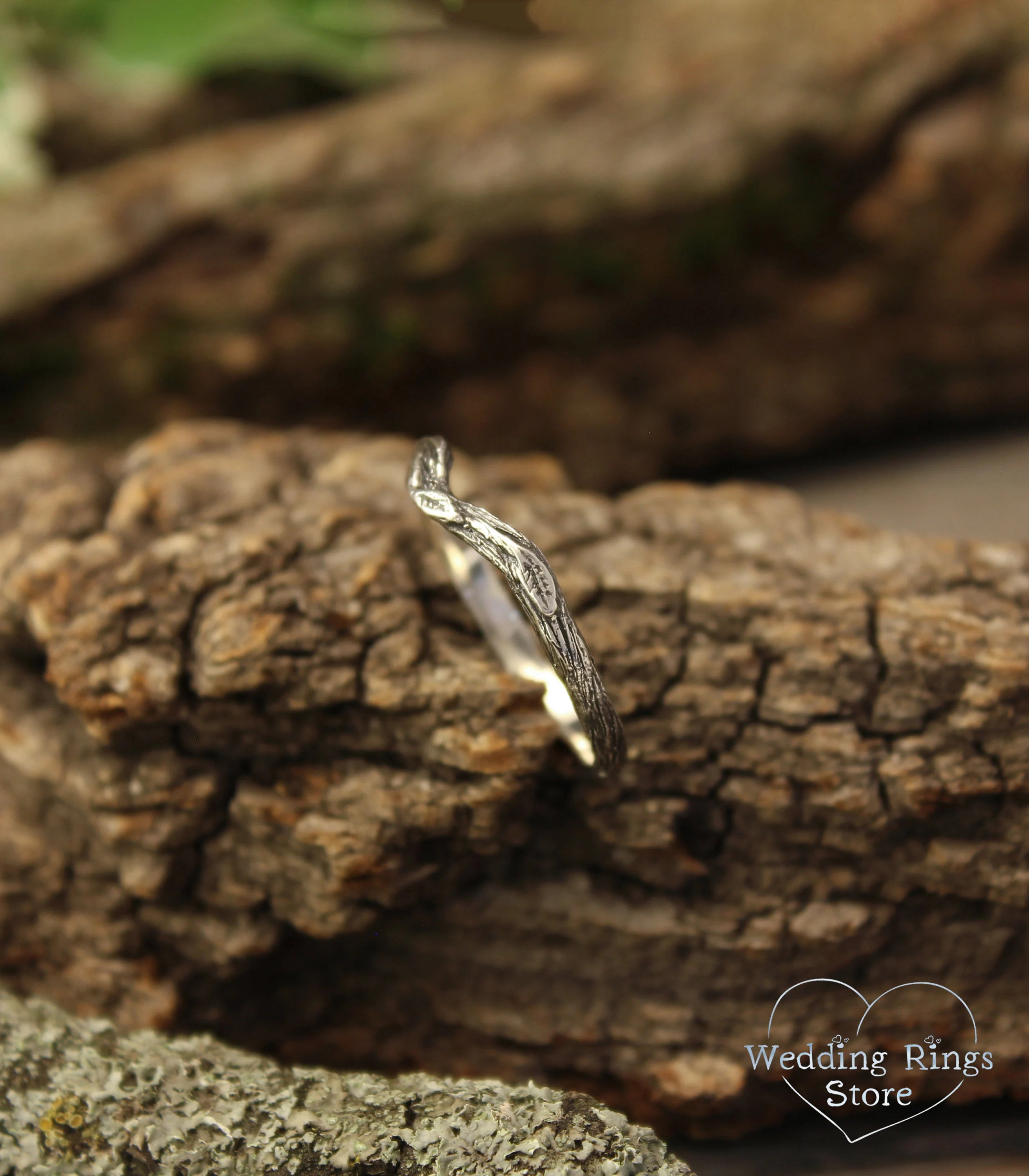 Thin Minimalist Chevron Twig and Leaf Ring for everyday