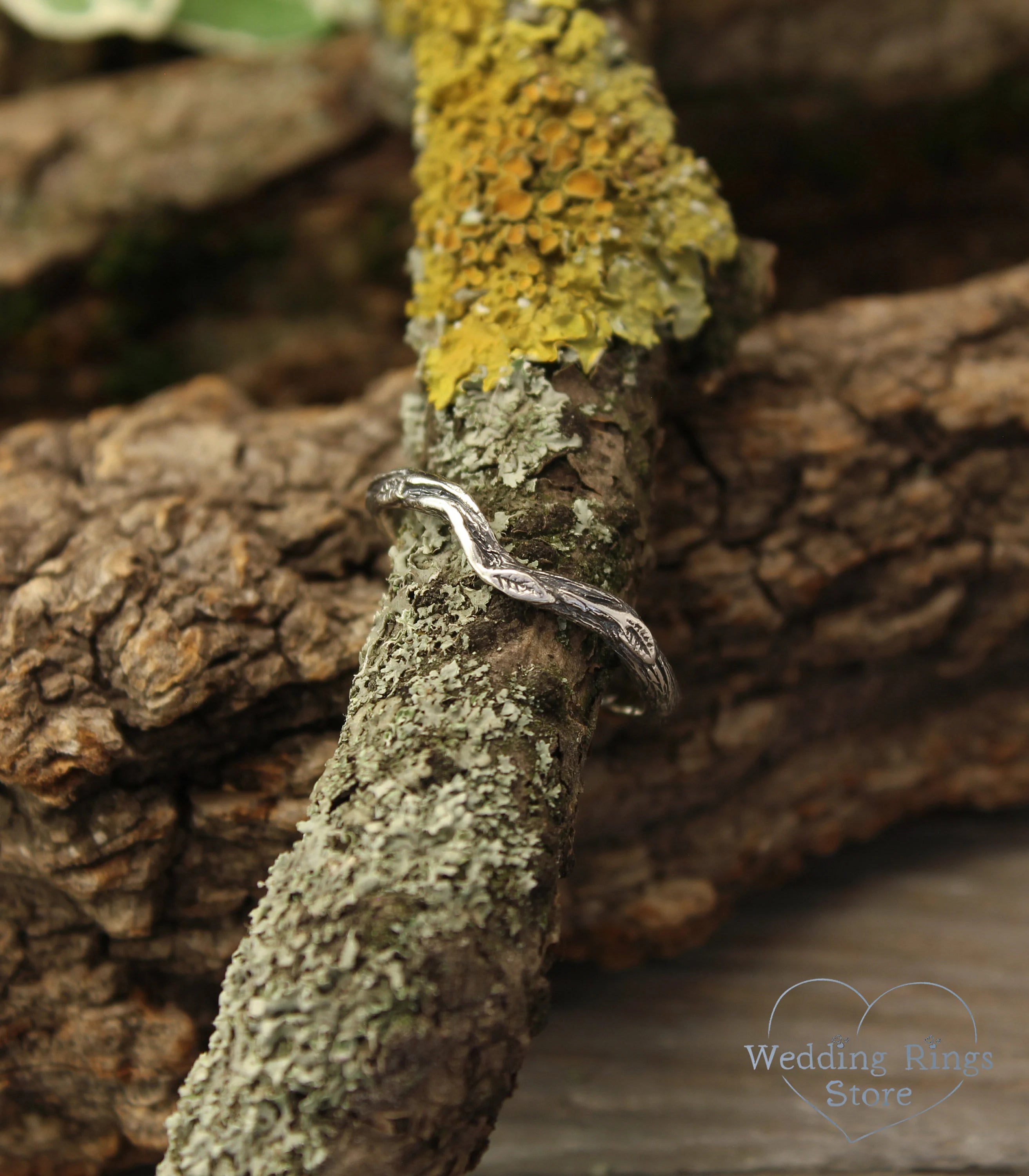 Thin Minimalist Chevron Twig and Leaf Ring for everyday