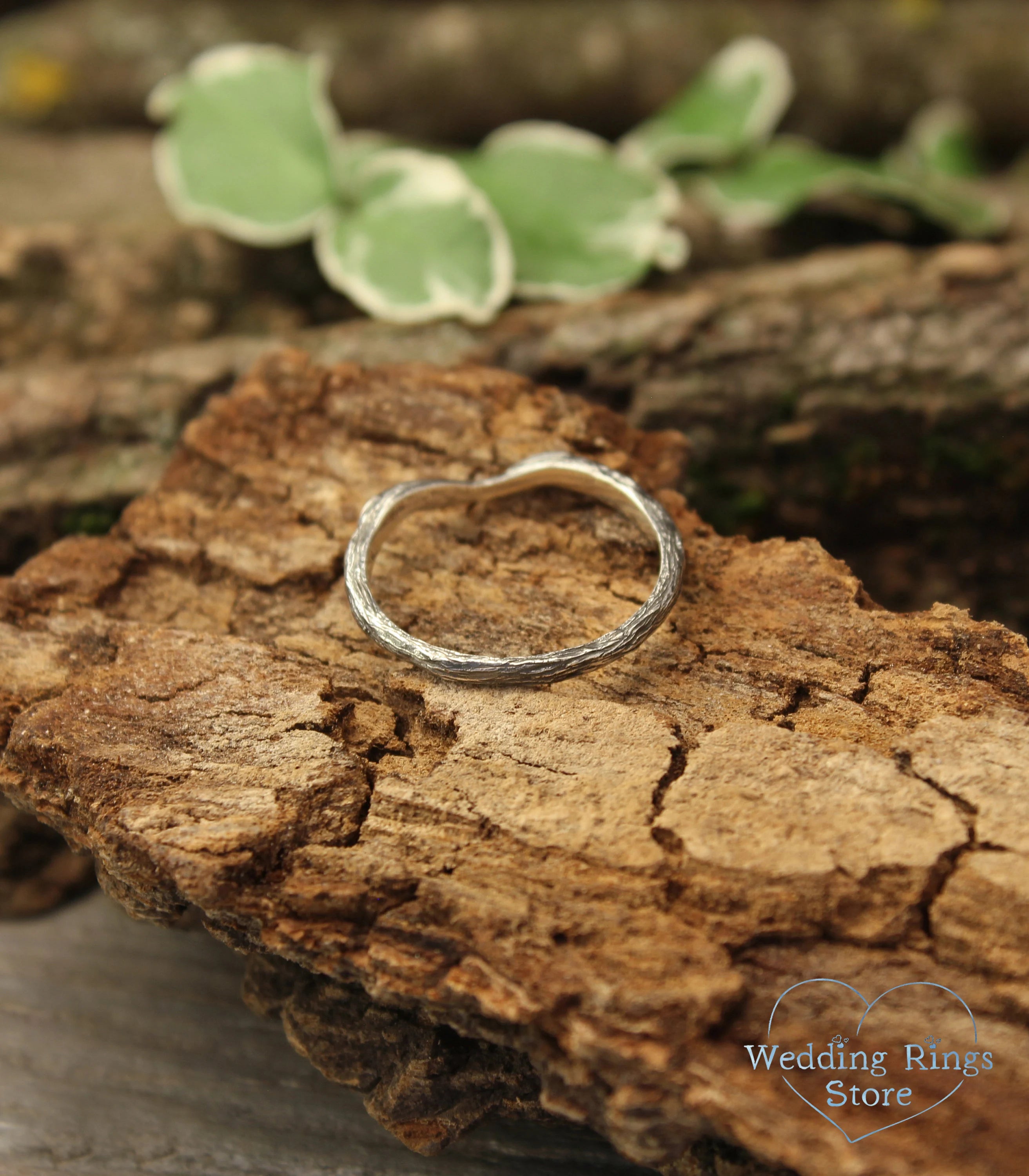 Thin Minimalist Chevron Twig and Leaf Ring for everyday